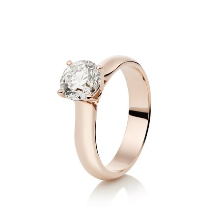 R&C R&C Ring Signature 18k Roségoud met diamant RIN6005-RG-1.02ct