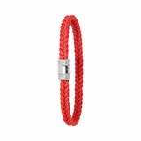 Albanu ALBANU Armband Rood Cord met stalen sluiting 6mm - 18.5cm