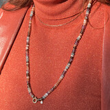 Y&G Y&G Collier 14k Geelgoud met Amethist, Maansteen, Theekwarts en Aquamarijn 70cm - 614898