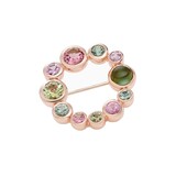 Bron BRON Broche Confetti 18k Rosegoud met Saffier en Toermalijn 8BR1281MKMT/1