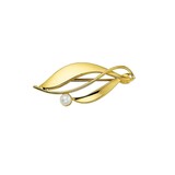 HuisCollectie HuisCollectie Broche 14k Geelgoud met Zoetwater parel