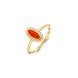 Blush Blush Ring 14k geelgoud met zirkonia en Agaat 1266YRA