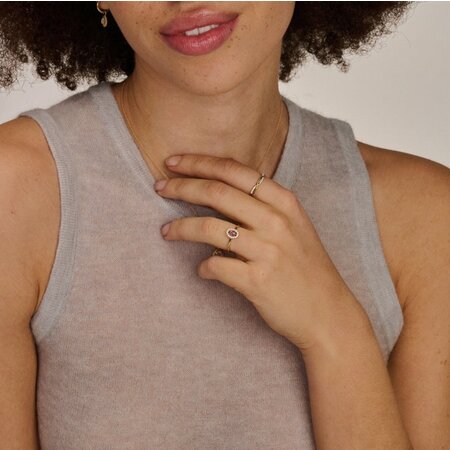 Blush Blush Ring 14k geelgoud met Amethist en zirkonia 1271YAM