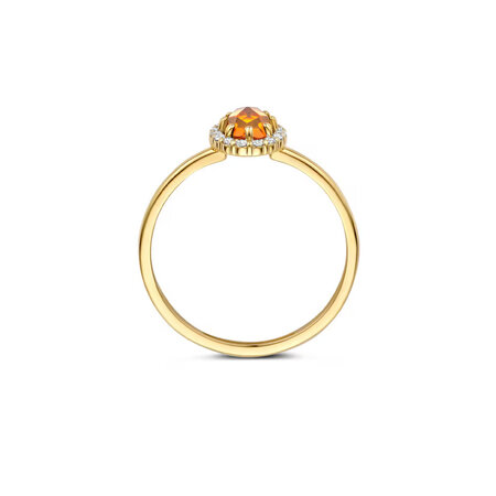 Blush Blush Ring 14k geelgoud met Citrien en zirkonia 1271YCI