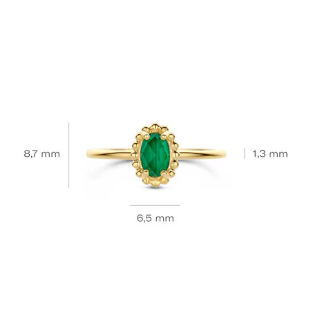 Blush Blush Ring 14k geelgoud met Malachiet 1272YMA