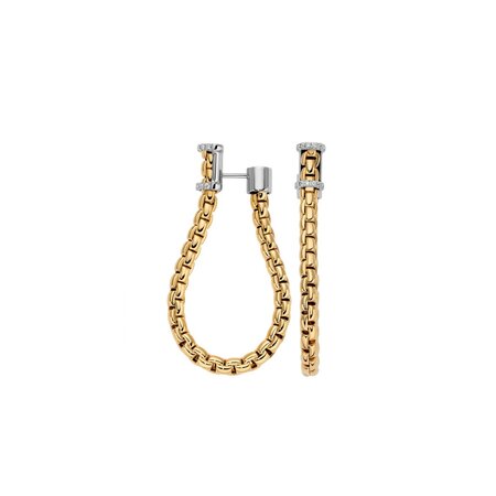 Fope FOPE Oorhangers Essentials 18k Geelgoud met diamant 11E01OX_BB_G_XBX_000