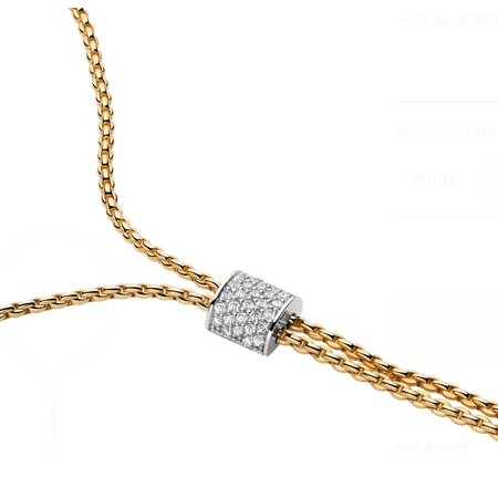 Fope FOPE Collier Aria 18k Geelgoud met diamant 89403CX_BB_G_GBX_070