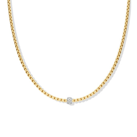 Fope FOPE Collier Eka 18k Geelgoud met diamant 73001CX_PB_G_XBX_045
