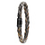 Albanu Albanu Armband met bruin gevlochten paardenhaar ZwartPVD met Witgoud 615N CH OR