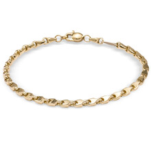 Monzario Monzario Links Armband 14k Geelgoud 3.4mm 836-A