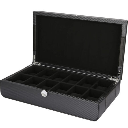 Benson Benson Black Series Carbon Fiber horloge box voor 12 horloges 615444