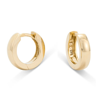 HuisCollectie Monzario Classics Creolen 14k Geelgoud 12.5mm O931 GEEL