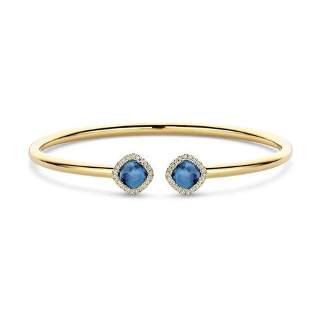 Tirisi Tirisi Milano Sweeties Bangle 18k Geelgoud met London Blue Topaas TB2210LBT