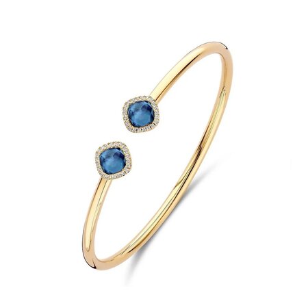 Tirisi Tirisi Milano Sweeties Bangle 18k Geelgoud met London Blue Topaas TB2210LBT