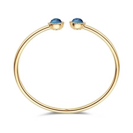 Tirisi Tirisi Milano Sweeties Bangle 18k Geelgoud met London Blue Topaas TB2210LBT