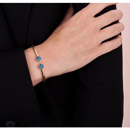 Tirisi Tirisi Milano Sweeties Bangle 18k Geelgoud met London Blue Topaas TB2210LBT