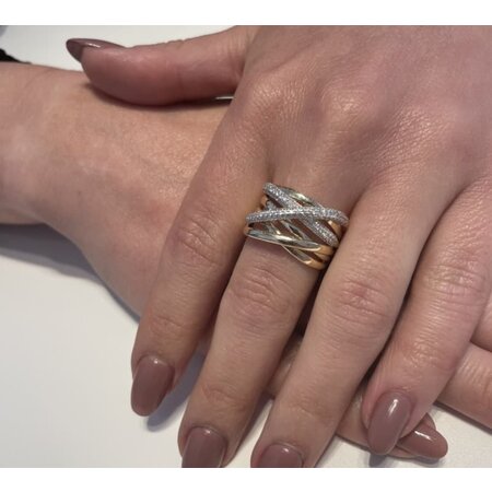 Katinka Berretty Katinka Berretty Ring Diamond Xpression 14k Bicolor met diamant 01RGW002BR