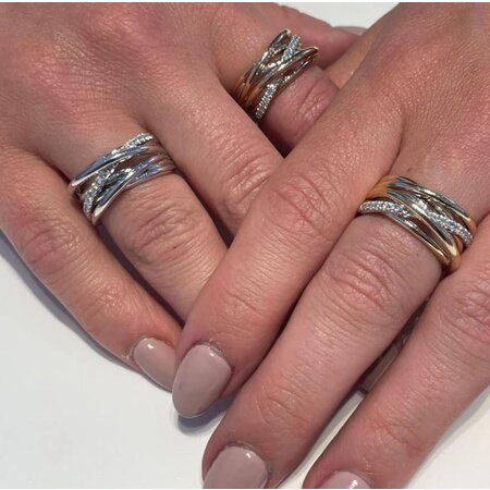 Katinka Berretty Katinka Berretty Ring Elegant Xpression 14k Bicolor met diamant 06RGW051BR