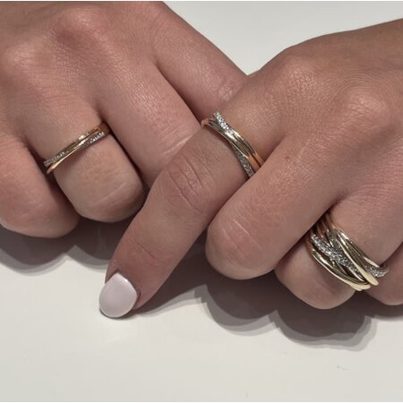 Katinka Berretty Katinka Berretty Ring Miss elegant Medium 14k Geelgoud met diamant 06RGW071BR