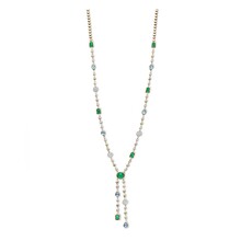 Tirisi Tirisi Venice Collier 18k Roségoud met edelstenen en diamant TN9099EM+LBTP