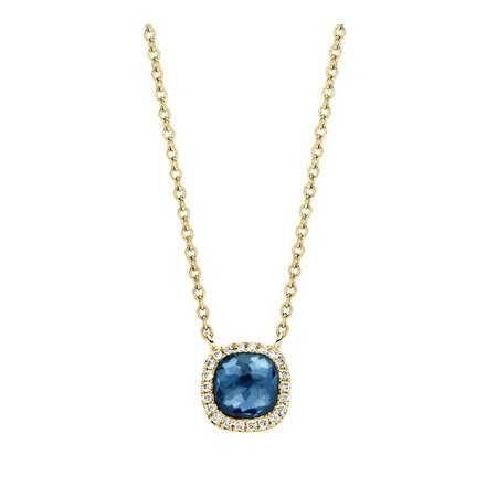 Tirisi Tirisi Milano Mini Sweeties Collier 18k Geelgoud met London Blue Topaas TP9152LBT