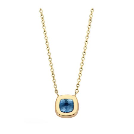 Tirisi Tirisi Milano Mini Sweeties Collier 18k Geelgoud met London Blue Topaas TP9152LBT