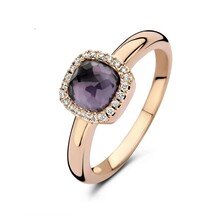 Tirisi Tirisi Milano Mini Sweeties Ring 18k Roségoud met Amethist, Hematiet en diamant TR9624AMHP