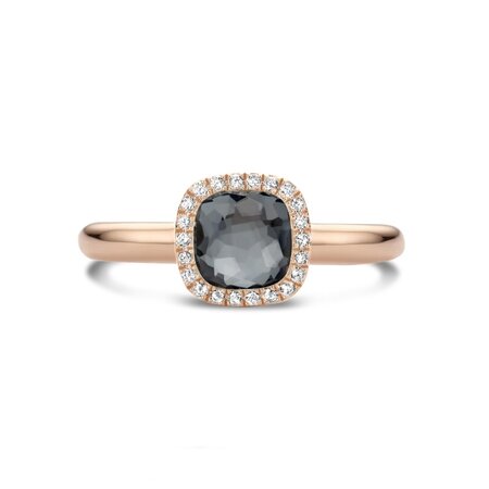 Tirisi Tirisi Milano Mini Sweeties Ring 18k Roségoud met Hematiet en diamant TR9624HMP