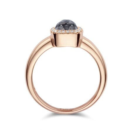 Tirisi Tirisi Milano Mini Sweeties Ring 18k Roségoud met Hematiet en diamant TR9624HMP