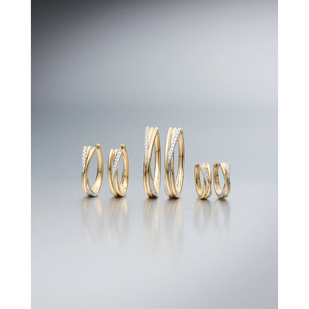 Katinka Berretty Katinka Berretty Creolen Elegant Xpression Small 14k Geelgoud met diamant 06OGW011BR