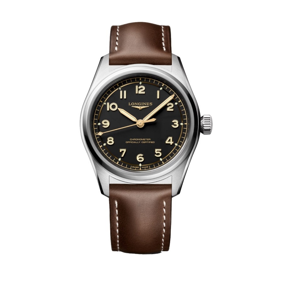 LONGINES Spirit Pilot Automatic 39mm staal - leder - Juwelier van