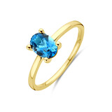 Mrs.Janssen Mrs. Janssen Ring 14k geelgoud met London Blue Topaas 615800