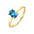 Mrs.Janssen Mrs. Janssen Ring 14k geelgoud met London Blue Topaas 615800