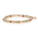 Bron BRON Armband Reflex 18k Roségoud met Jade, Maansteen, Beryl, Prehniet 8AR3985MIX94