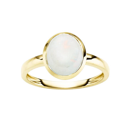 Mrs.Janssen Mrs.Janssen Ring 14k Geelgoud met opaal 615700