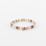 Y&G Y&G Armband 14k geelgoud met Amethyst, Aquamarijn, Maansteen, Theekwarts SP0063