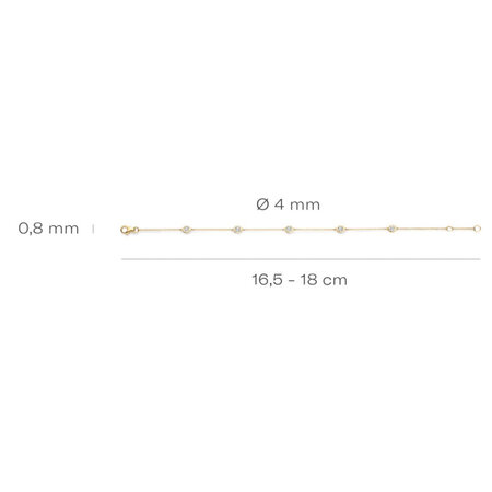 Blush Blush Armband 14k geelgoud met zirkonia 2238YZI