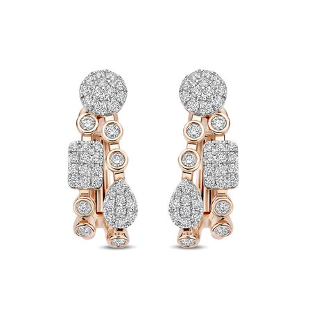 Tirisi Tirisi Venice Creolen 18k Roségoud met diamant TE9346D(2P)