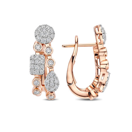 Tirisi Tirisi Venice Creolen 18k Roségoud met diamant TE9346D(2P)