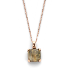 Jarrèl Jarrèl Collier Lucca 14k Roségoud met Rutielkwarts en Parelmoer 4R.7313.1G2.RUC