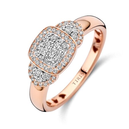 Tirisi Tirisi Milano Tre Ring 18k Roségoud met diamant TR9820D(2P)