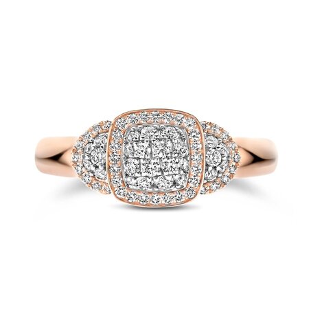 Tirisi Tirisi Milano Tre Ring 18k Roségoud met diamant TR9820D(2P)