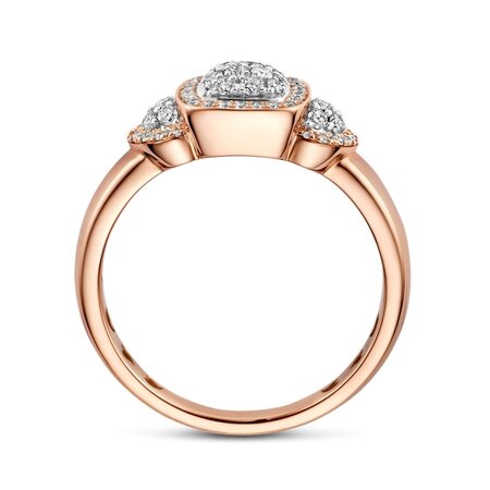 Tirisi Tirisi Milano Tre Ring 18k Roségoud met diamant TR9820D(2P)