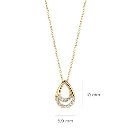 Blush Blush Collier 14k geelgoud met zirkonia 3195YZI