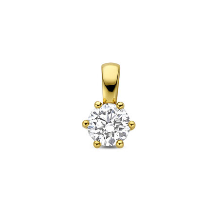 HuisCollectie HuisCollectie Hanger 14k geelgoud met 0.75ct. Lab grown diamant 616067