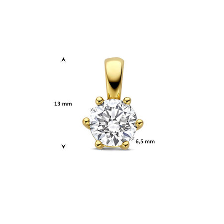 HuisCollectie HuisCollectie Hanger 14k geelgoud met 1.00ct. Lab grown diamant 616068