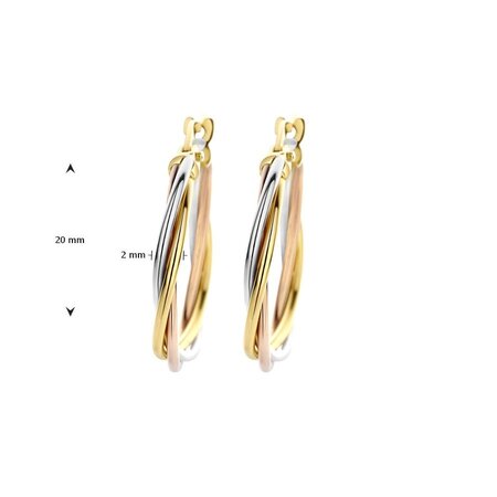 Mrs.Janssen Mrs. Janssen Creolen 14k tricolor 616062