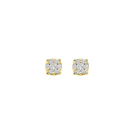 Blush Blush Diamonds Oorstekers 14k geelgoud met diamant 7639YDI
