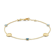 HuisCollectie HuisCollectie Armband 14k geelgoud met Topaas 616017
