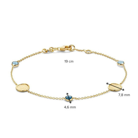 HuisCollectie HuisCollectie Armband 14k geelgoud met Topaas 616017